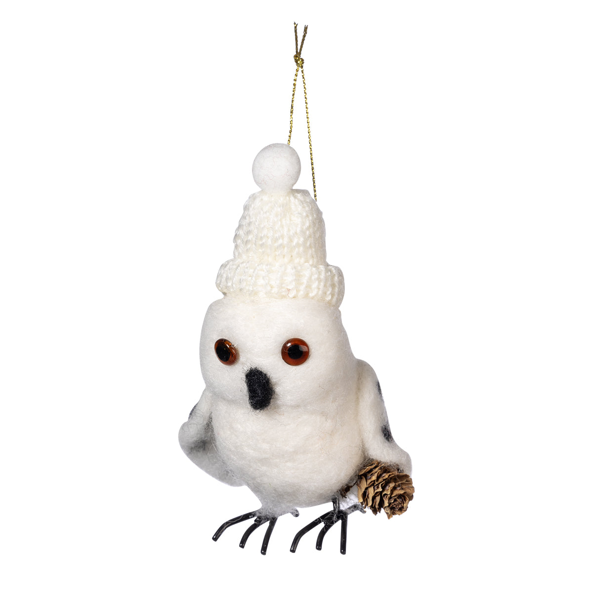 Pentik Huhuu White Owl Ornament