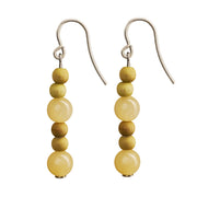 aarikka Lasihelmi Butter Yellow Earrings