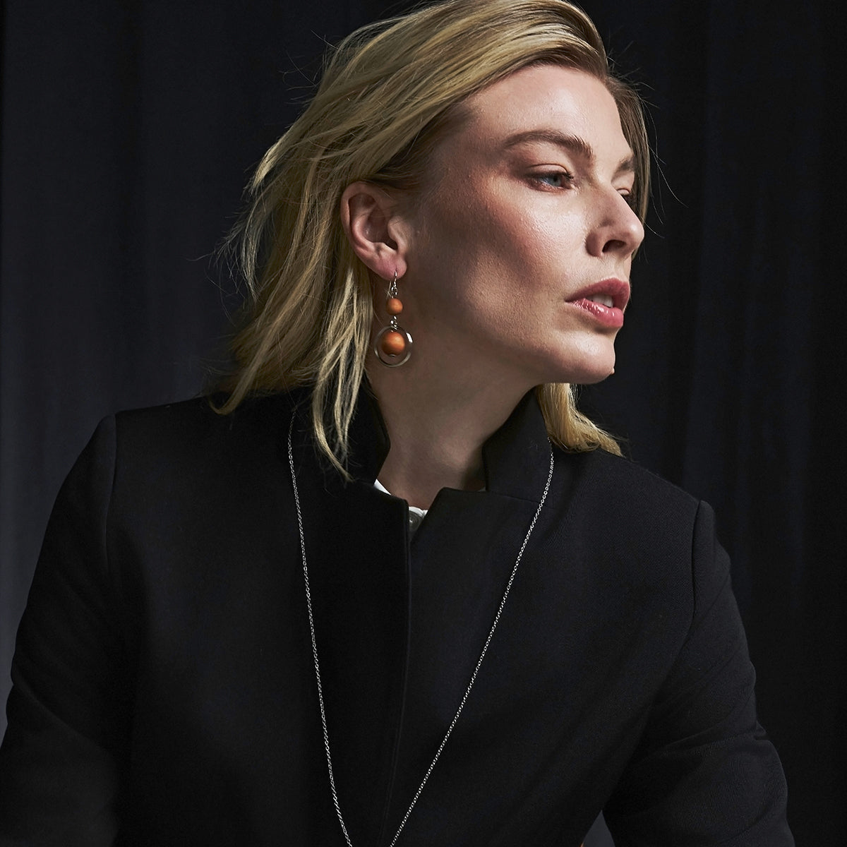 aarikka Iisa Cinnamon / Silver Earrings