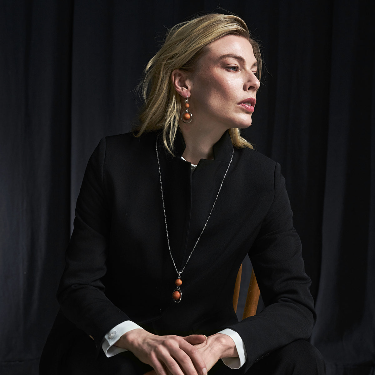 aarikka Iisa Cinnamon / Silver Long Necklace