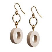 aarikka Rosa Ivory / Gold Earrings