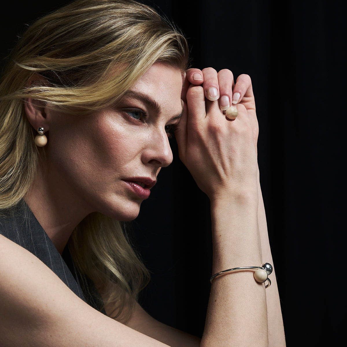 aarikka Wood Passion Silver Earrings