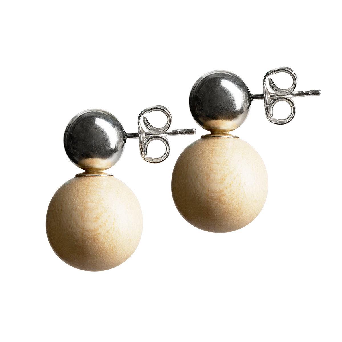 aarikka Wood Passion Silver Earrings