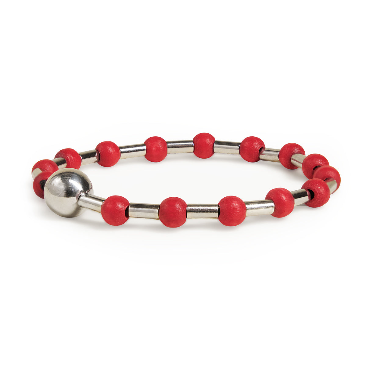 aarikka Mila Red / Silver Bracelet