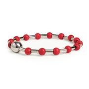 aarikka Mila Red / Silver Bracelet