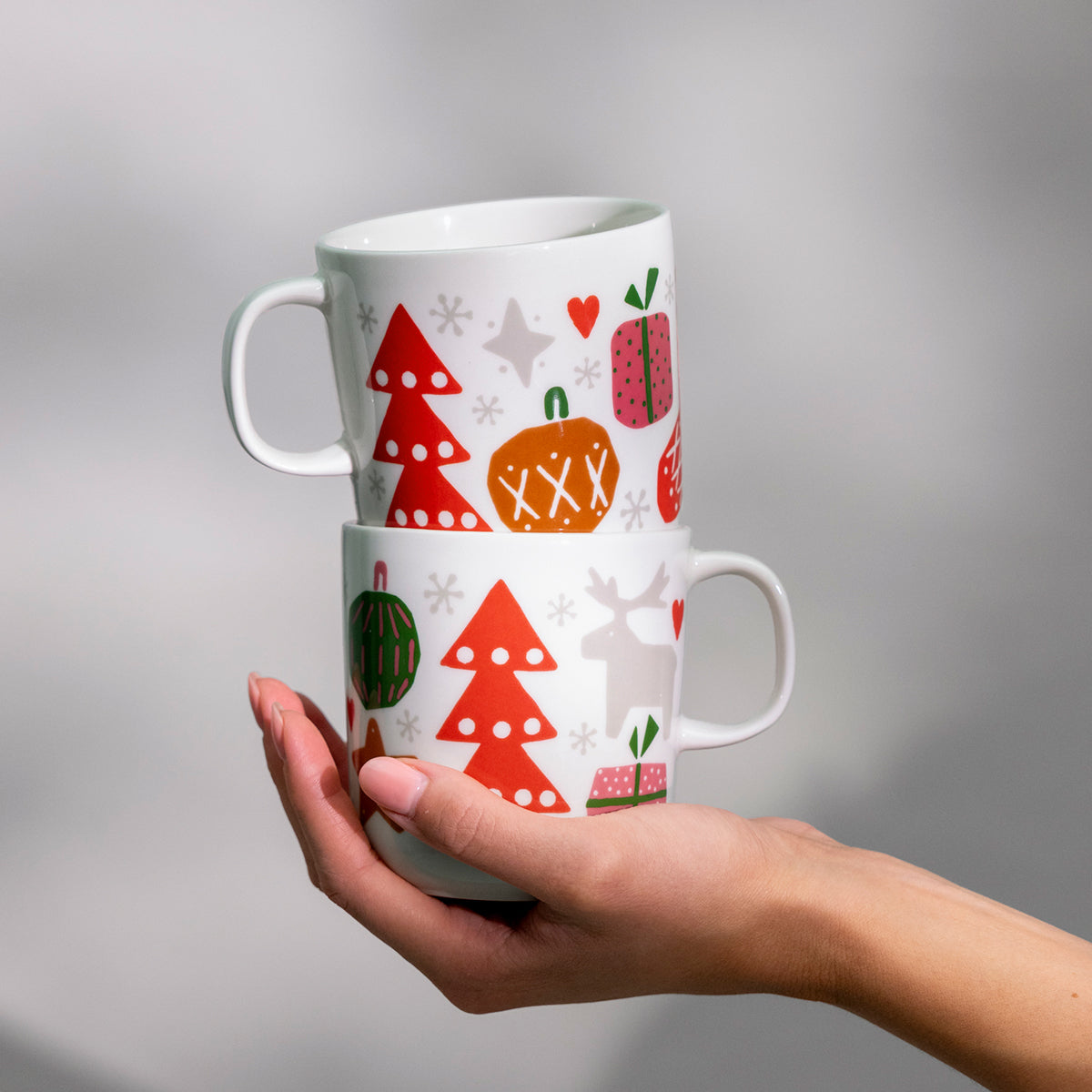 Pentik Aatto Red / Green / Multi Mug - 12 oz