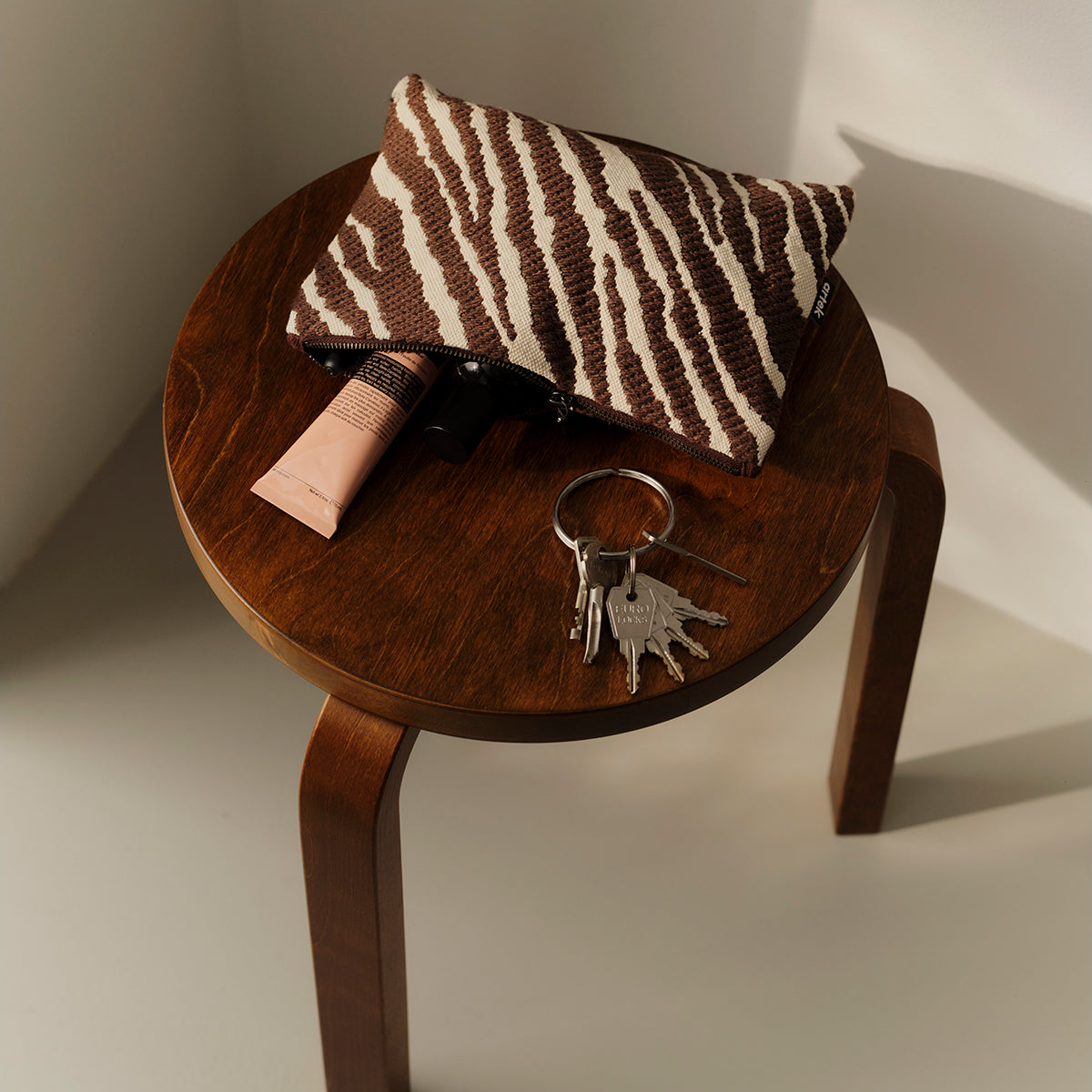 Artek Zebra Brown / White Large Pouch