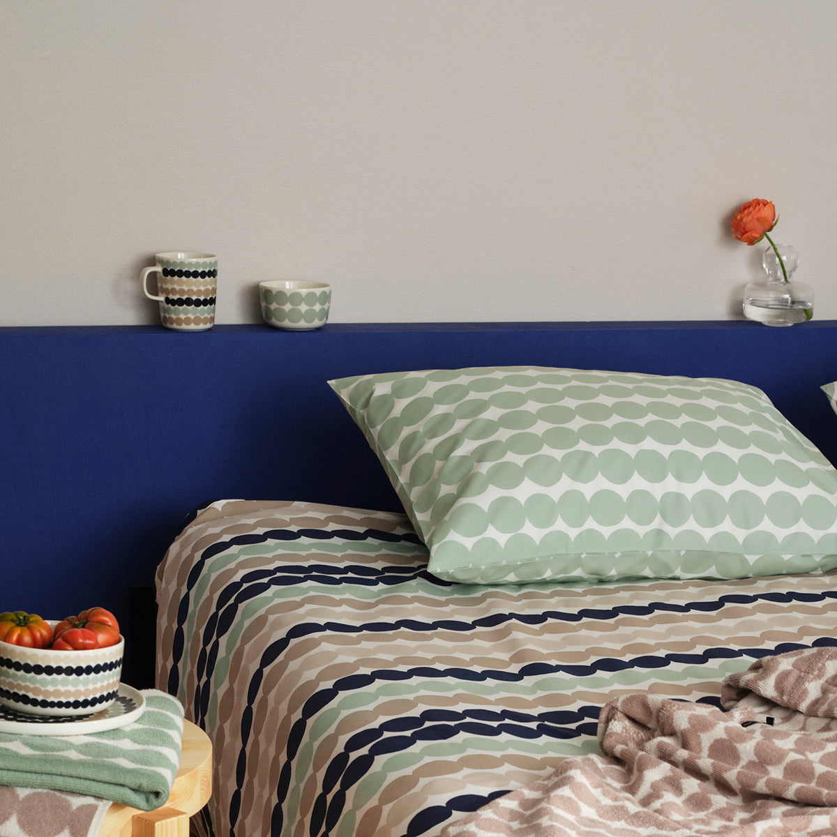 Marimekko Rasymatto Light Sage / White Dessert Bowl