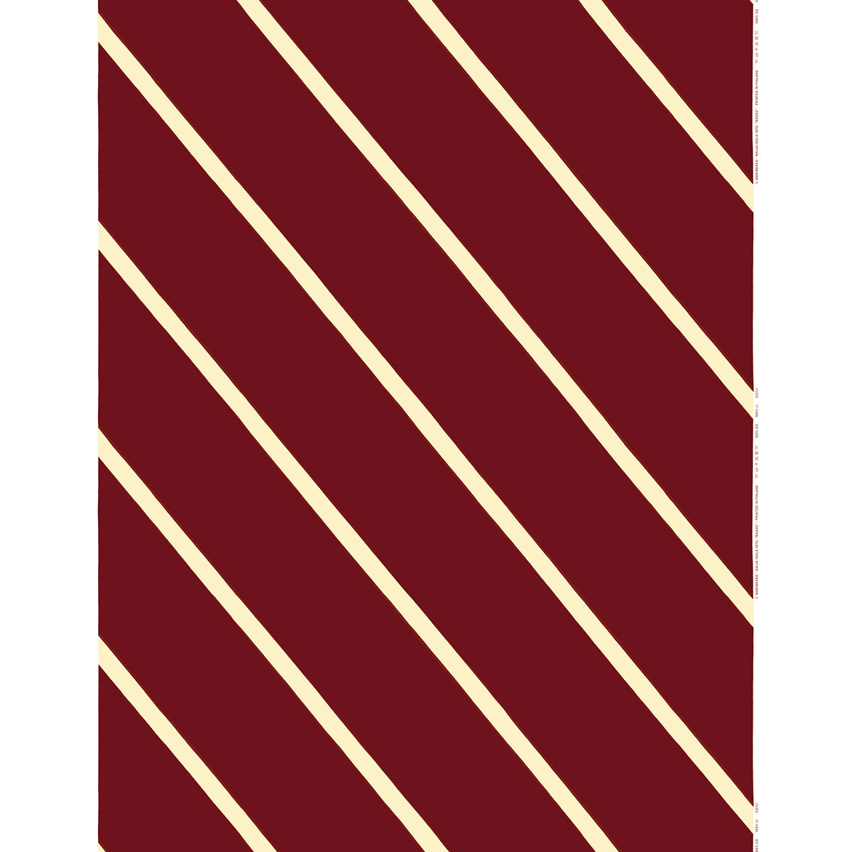 Marimekko Basso Wine Red / Cream Cotton Fabric