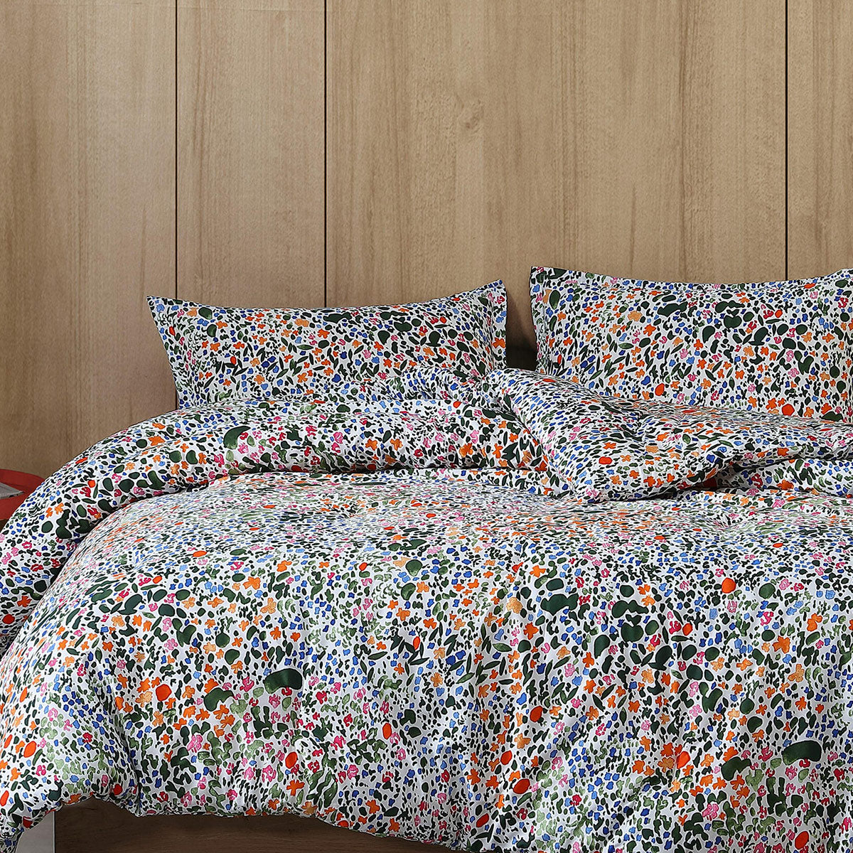 Marimekko Rantaniitty Orange / Green / Multi Duvet Cover Set - King