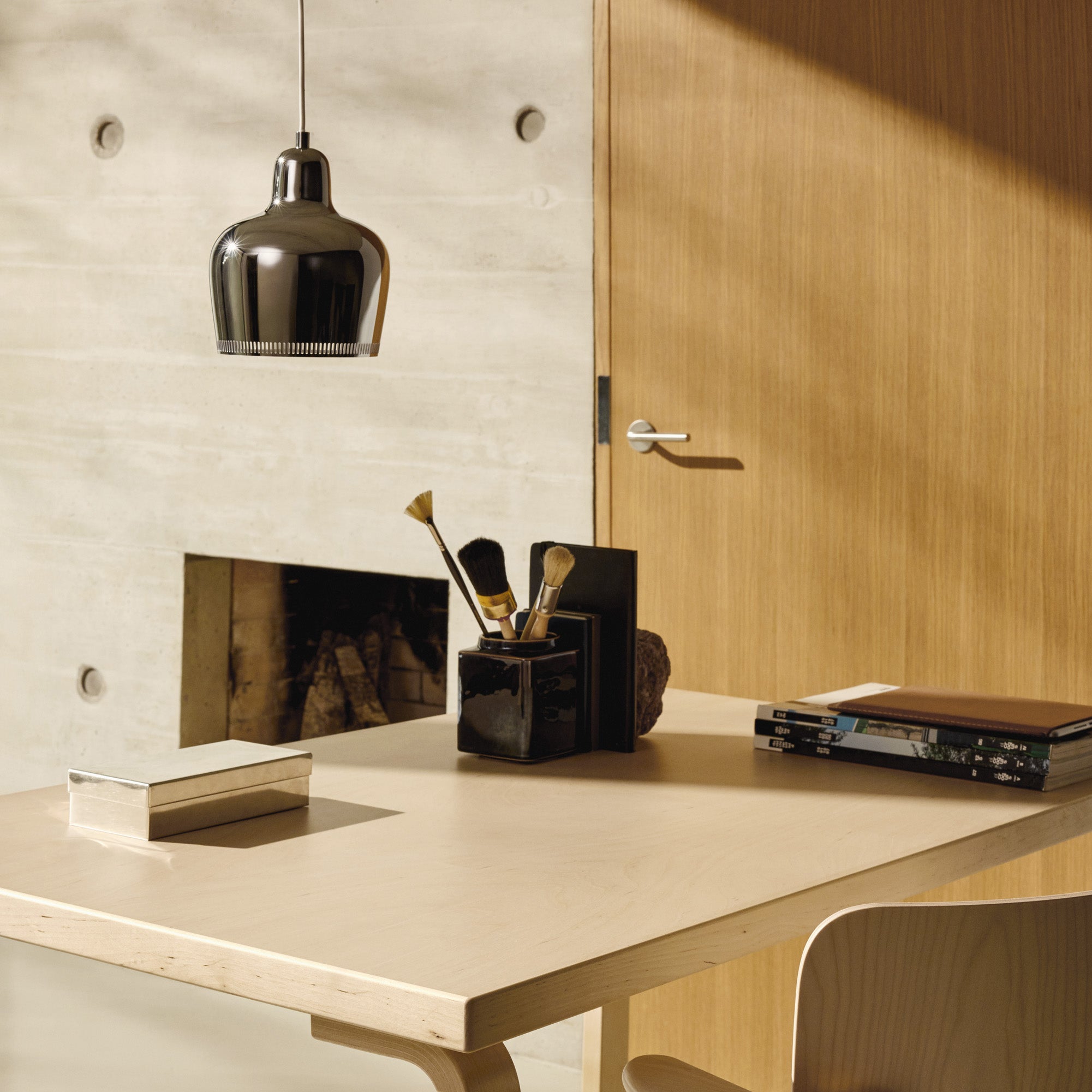 Artek Alvar Aalto A330S "Golden Bell" Ceiling Lamp - Chrome Plated Steel