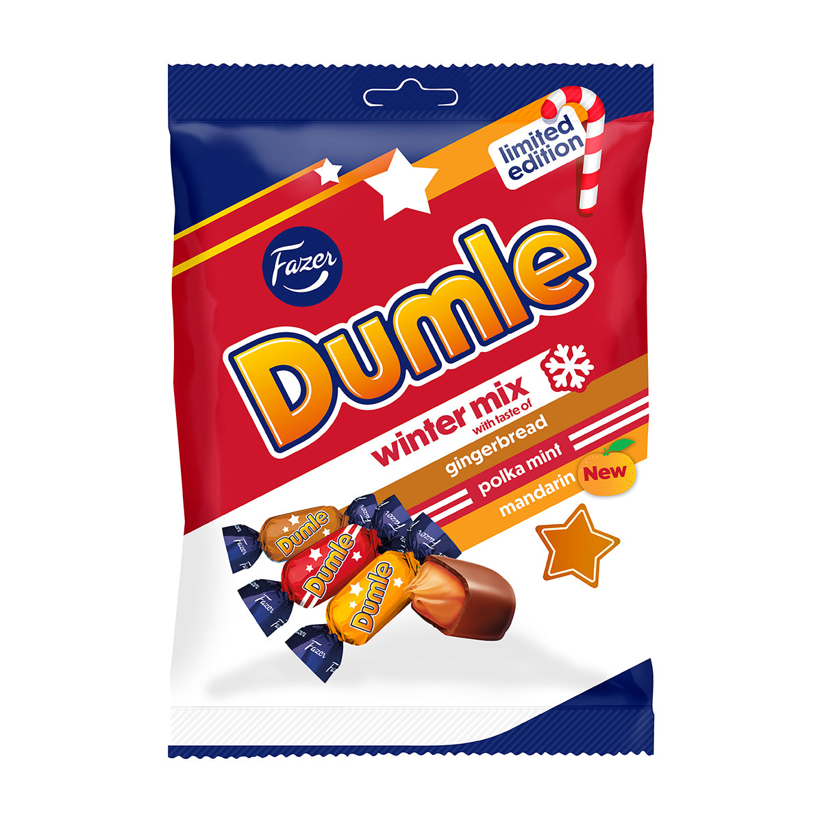 Fazer Dumle Gingerbread / Polka Mint / Mandarin Winter Mix Bag - 6-1/4 oz