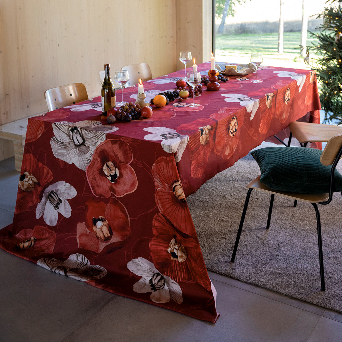 Pentik Haave Red Cotton Sateen Fabric