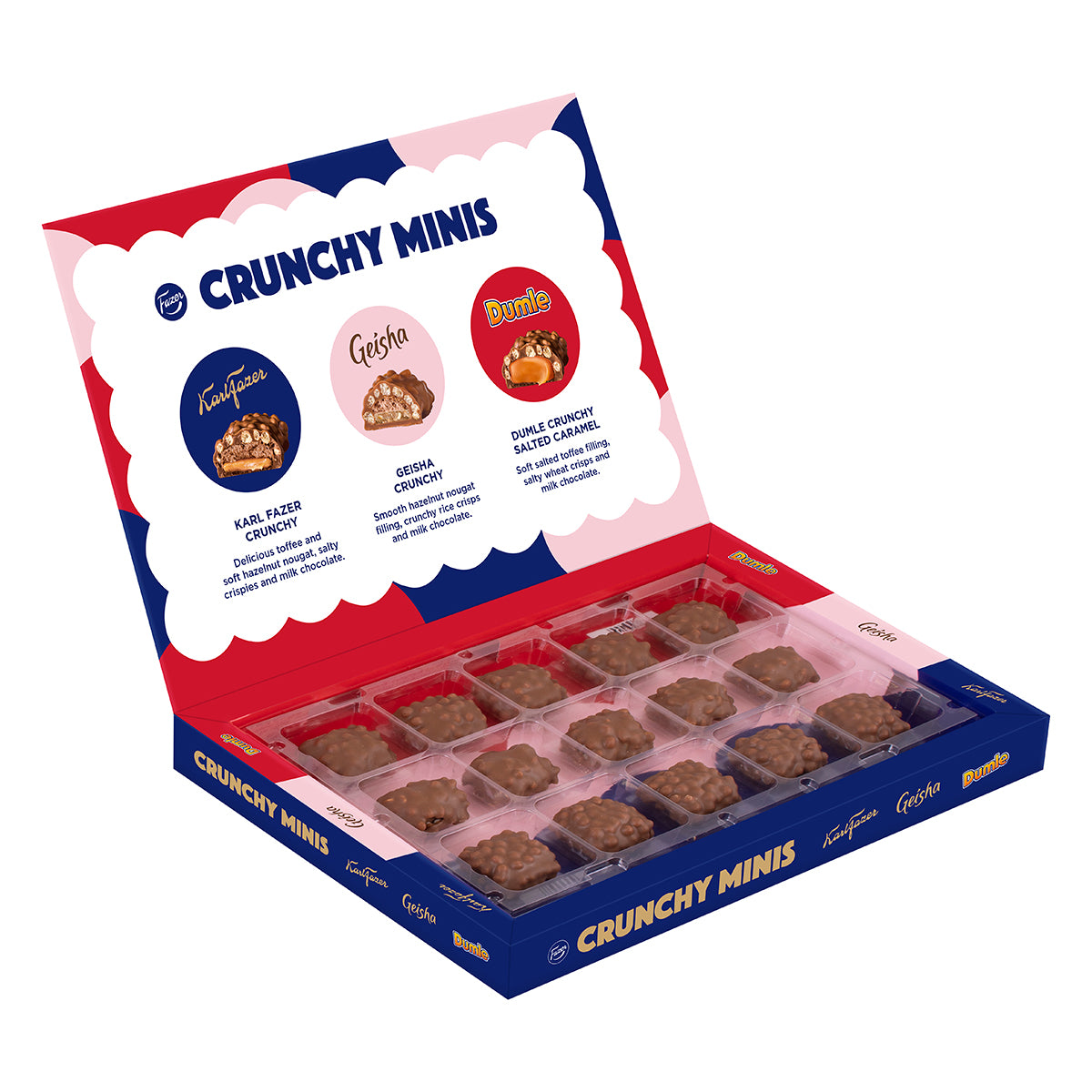 Fazer Crunchy Minis Assorted Chocolate Bites Box - 5-1/4 oz