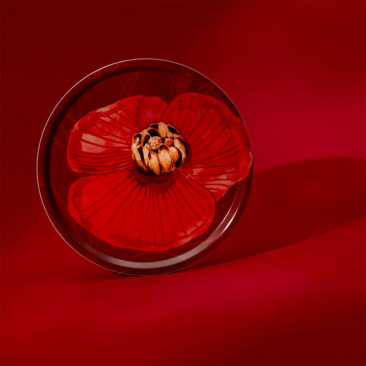 Pentik Haave Red / Burgundy Round Serving Tray