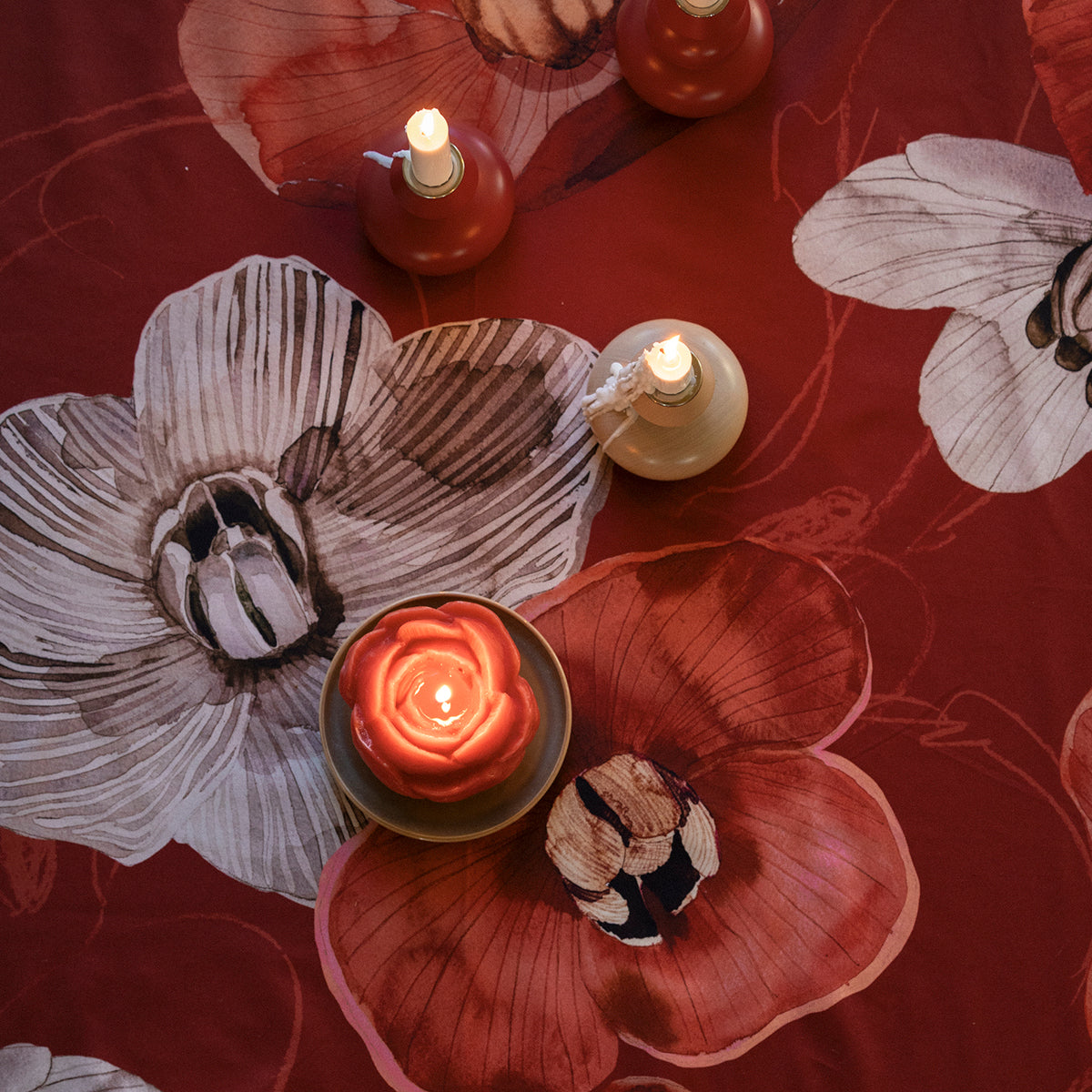 Pentik Haave Red Cotton Sateen Table Runner