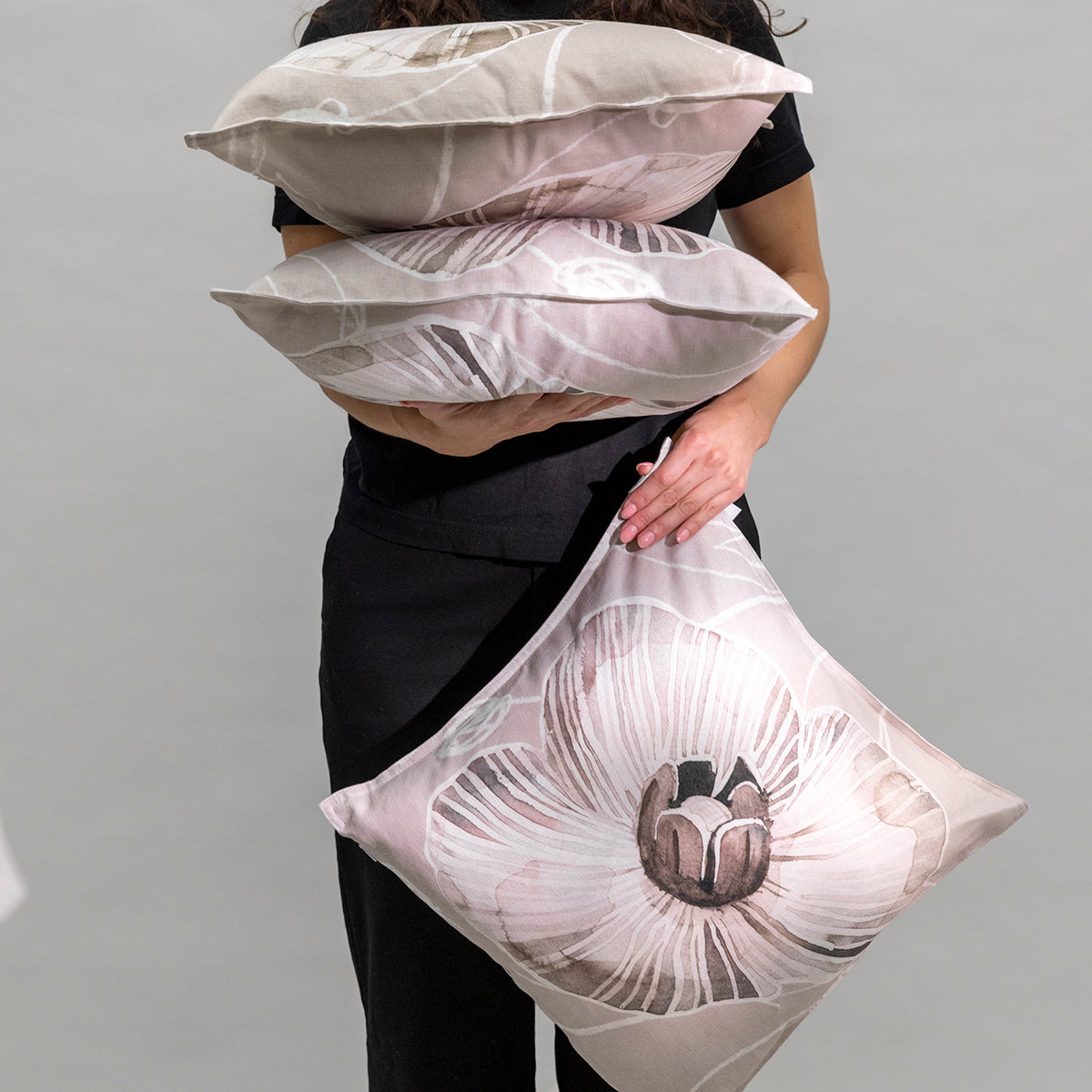 Pentik Haave White / Light Brown Throw Pillow