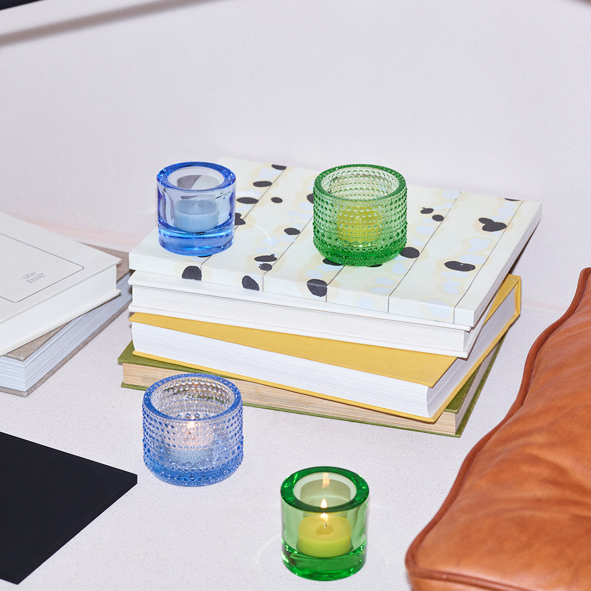 iittala Kastehelmi Apple Green Candle Holder
