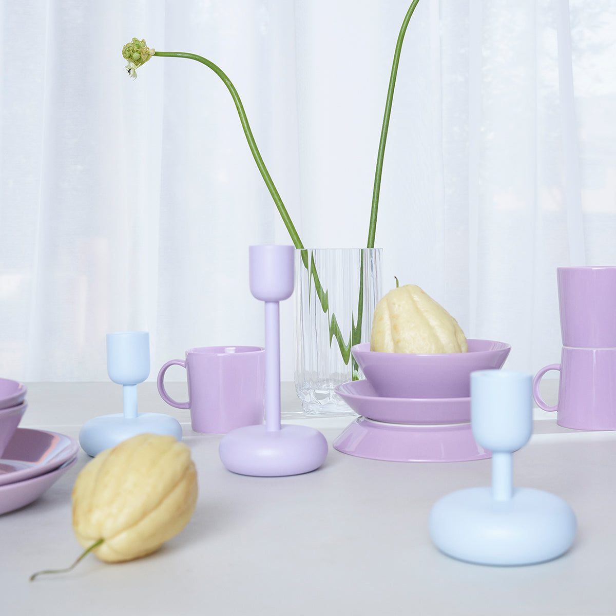 iittala Nappula Lilac Tall Candle Holder