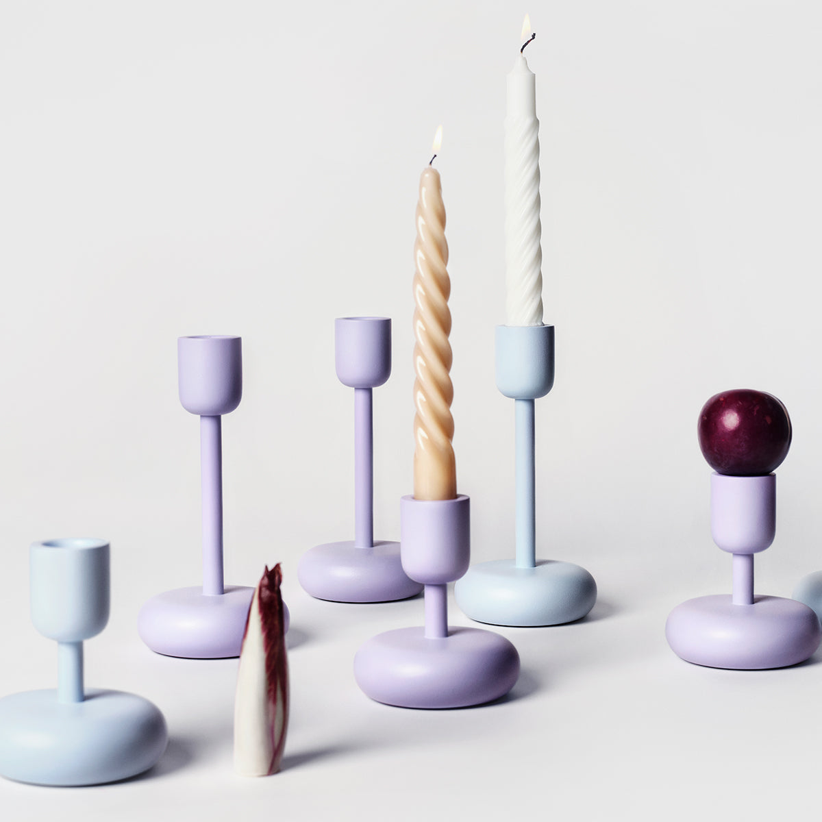 iittala Nappula Aqua Tall Candle Holder