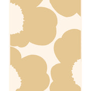 Marimekko Iso Unikko Straw / Cream Cotton Sateen Fabric Repeat
