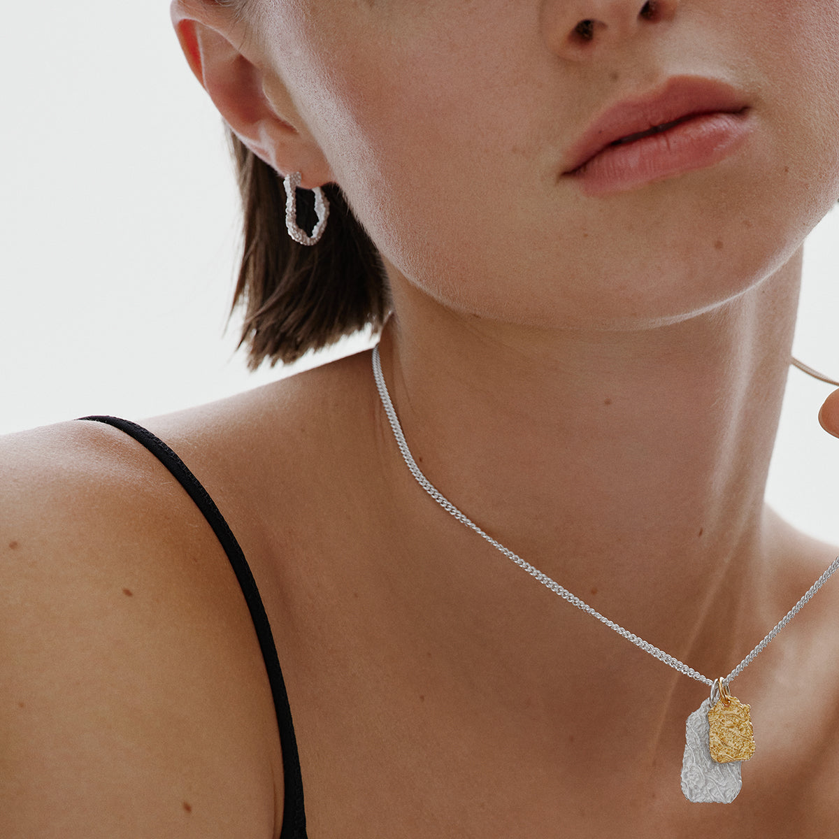 Kalevala Itu Silver Hoop Earrings