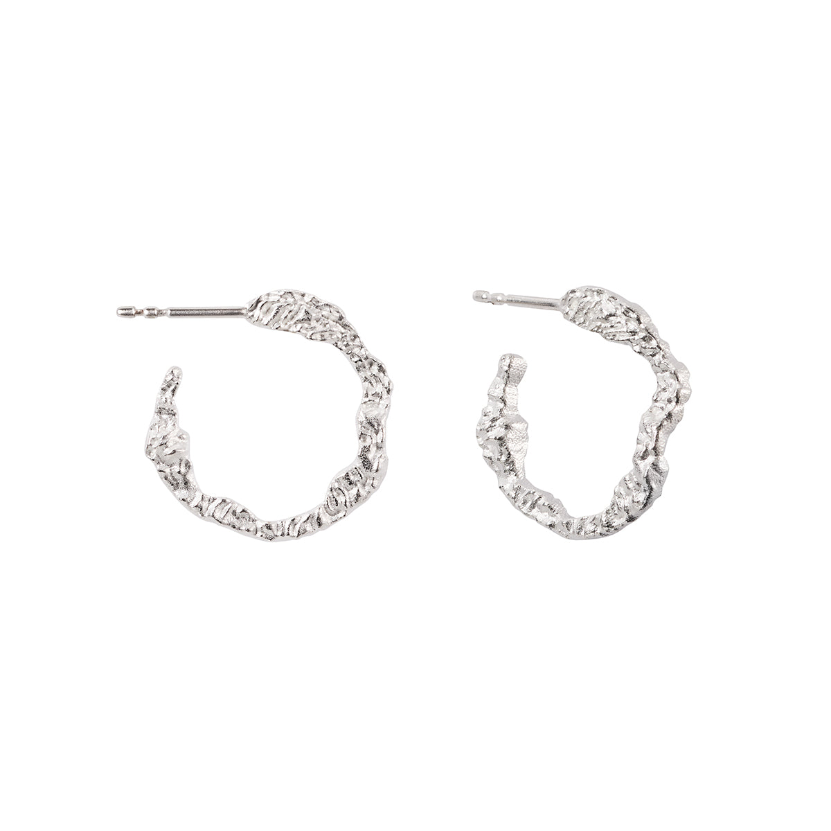 Kalevala Itu Silver Hoop Earrings