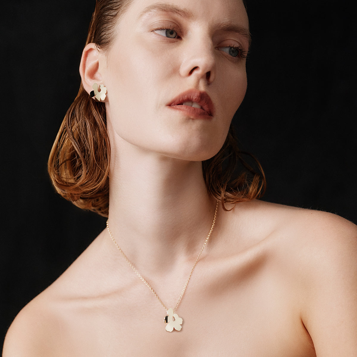 Kalevala x Marimekko Unikko Small Bronze Earrings - Anniversary Edition