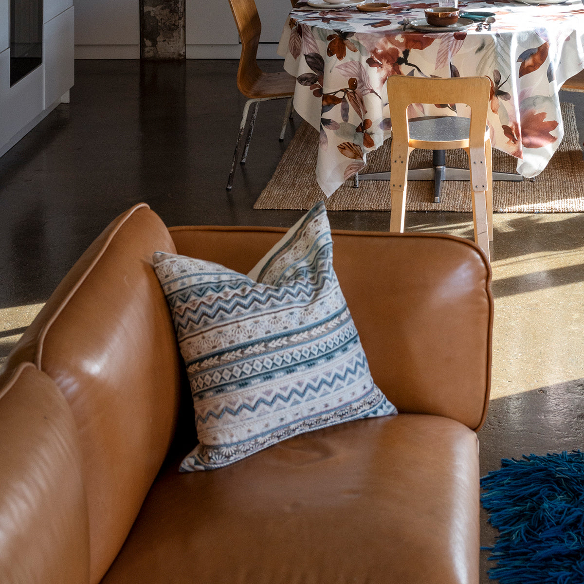 Pentik Saana Light Blue / Beige / Multi Throw Pillow