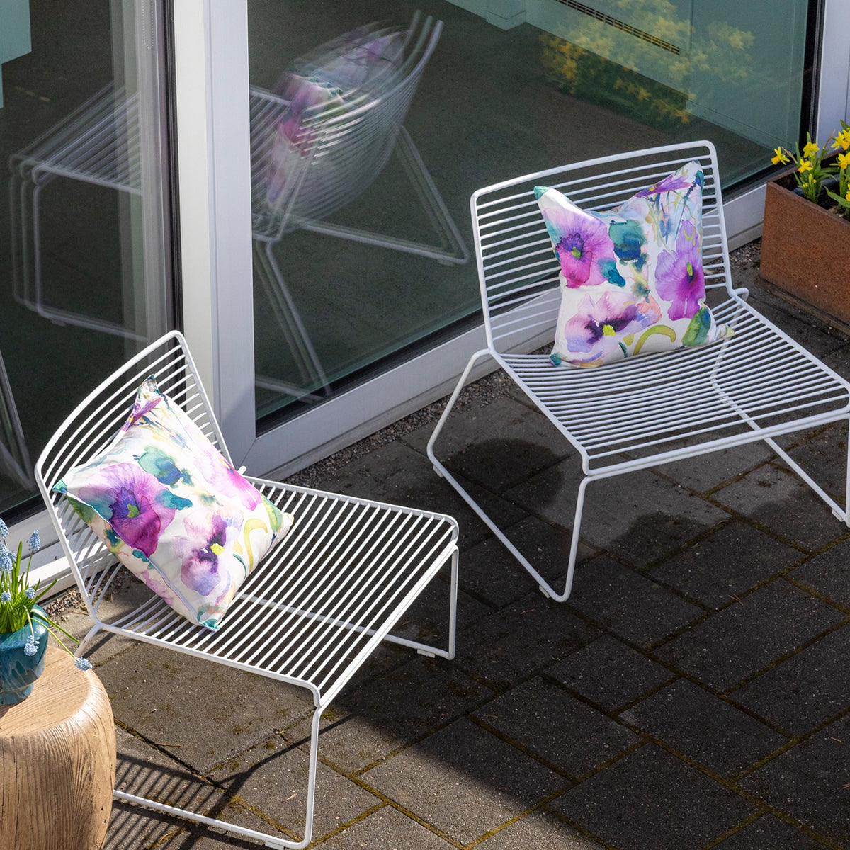 Pentik Kukkapelto Purple / Multi Throw Pillow