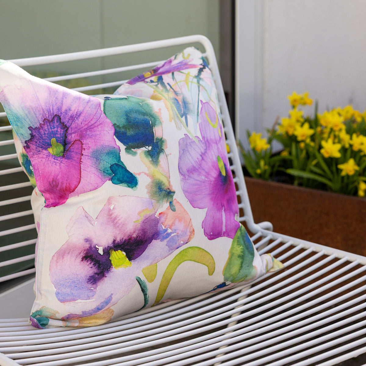 Pentik Kukkapelto Purple / Multi Throw Pillow