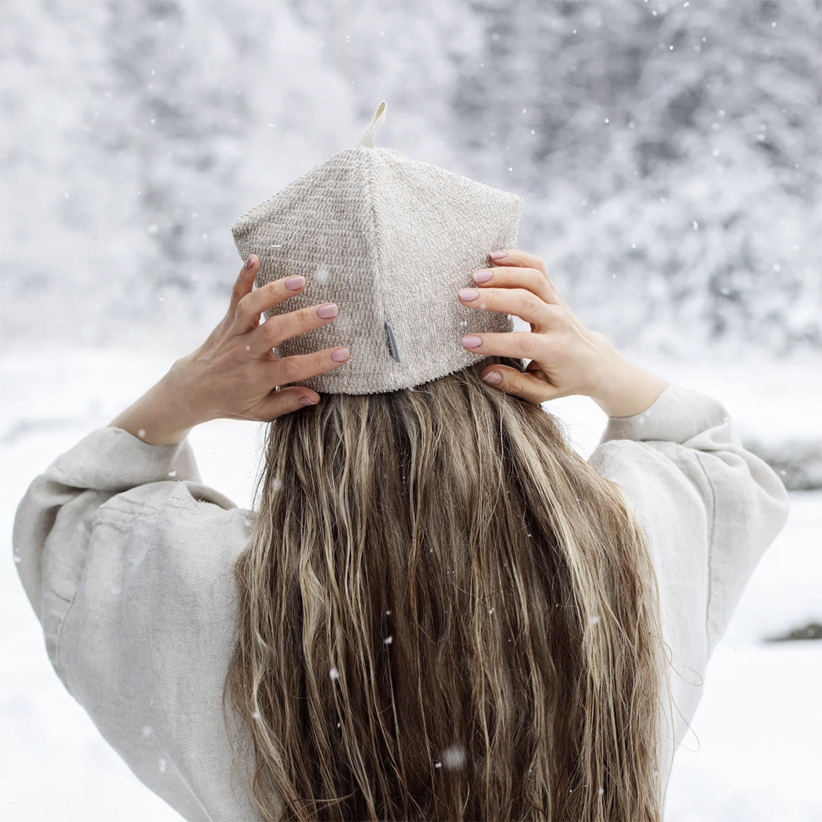 Lapuan Kankurit Meri White / Beige Sauna Hat