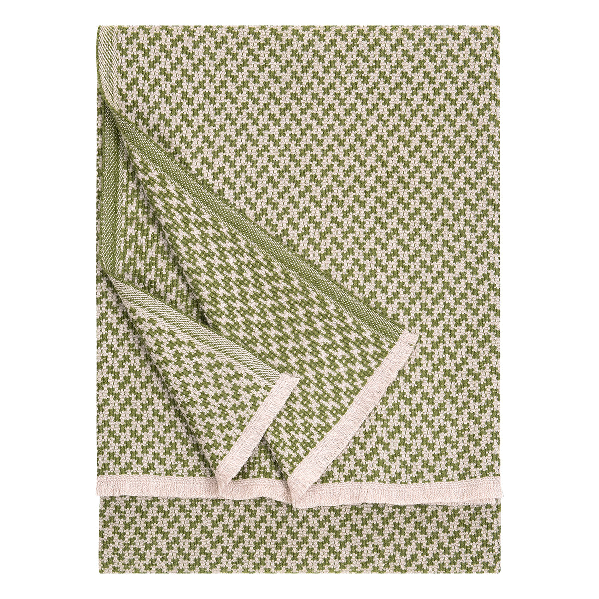 Lapuan Kankurit Salla Olive / Beige Wool Throw Blanket