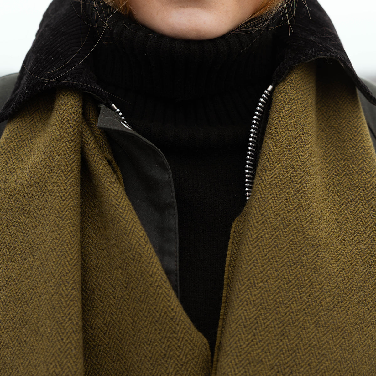 Lapuan Kankurit Hanki Olive / Black Wool Scarf