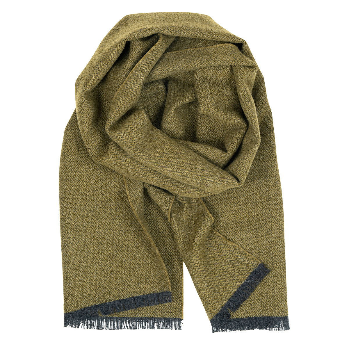 Lapuan Kankurit Hanki Olive / Black Wool Scarf