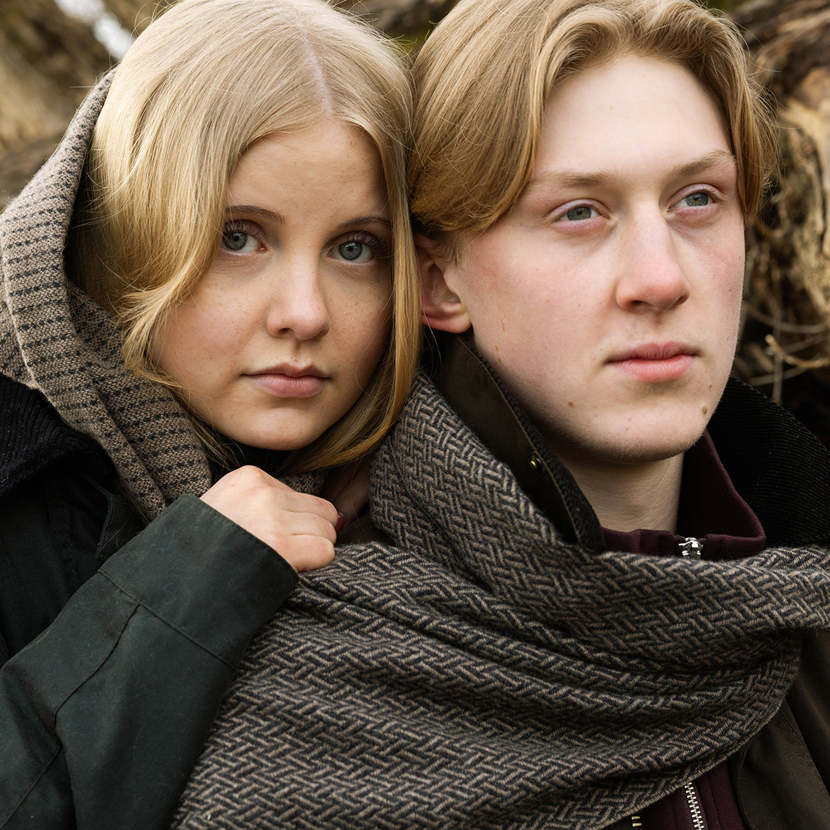 Lapuan Kankurit Hile Brown / Black Wool Scarf