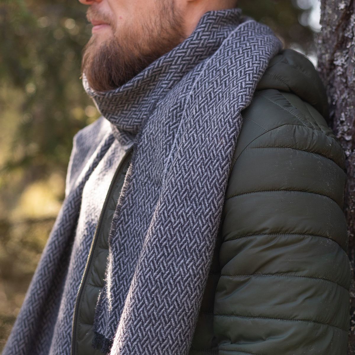 Lapuan Kankurit Huurre Dark Blue Wool Scarf
