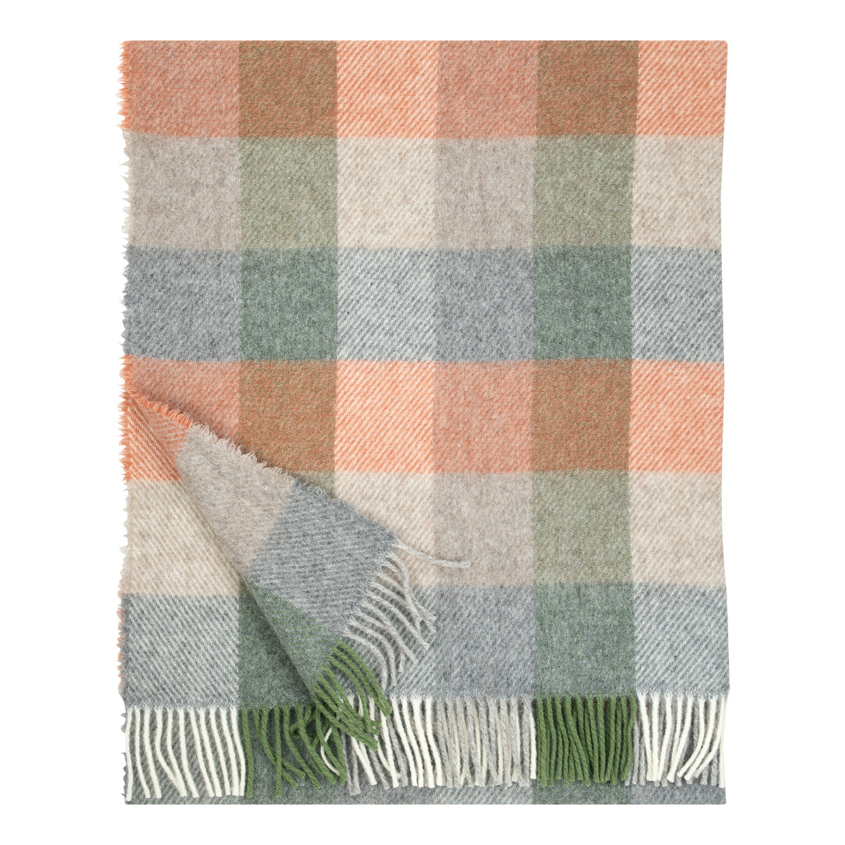 Lapuan Kankurit Kasku Cinnamon / Green / Multi Wool Throw Blanket