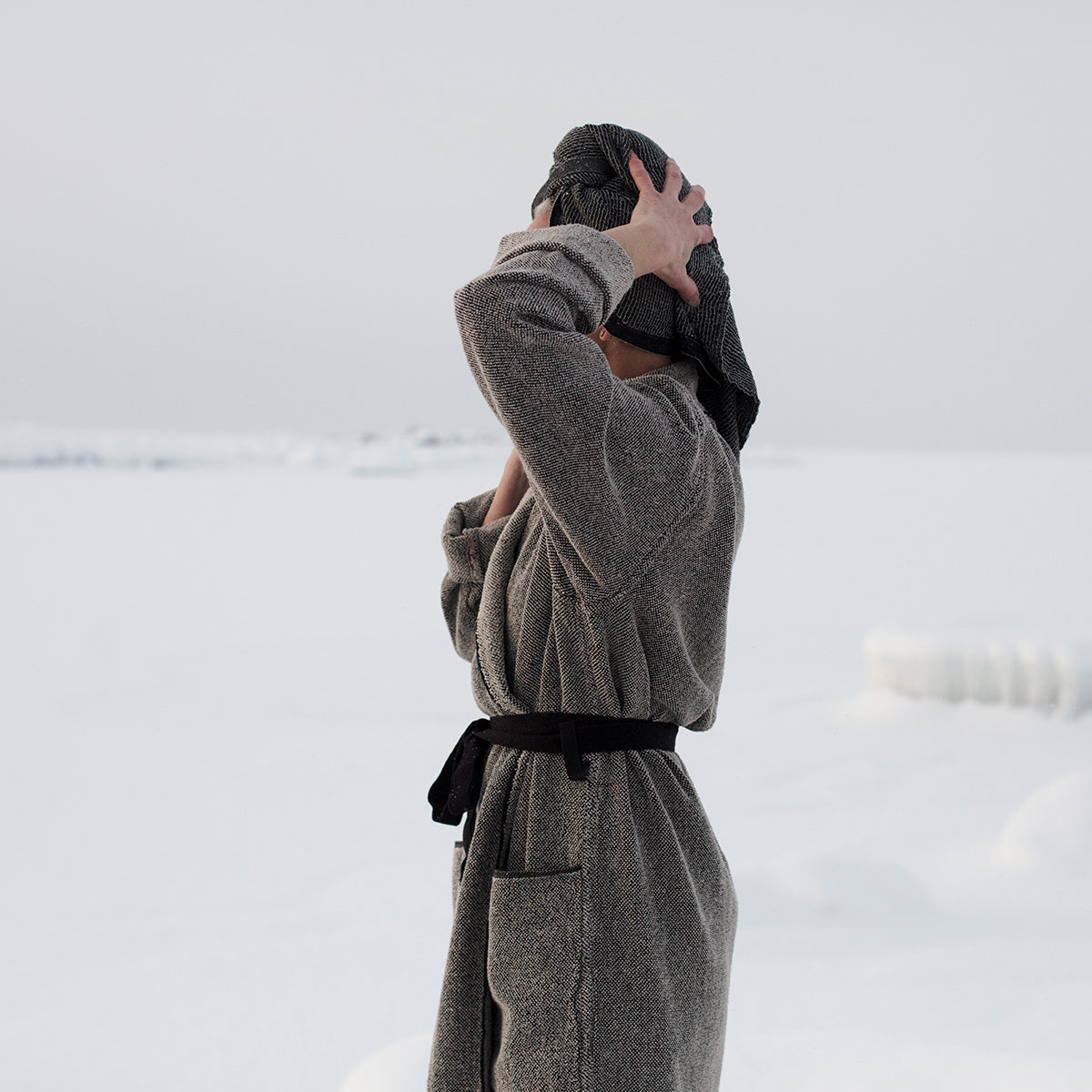 Lapuan Kankurit Kivi Black / Beige Bathrobe