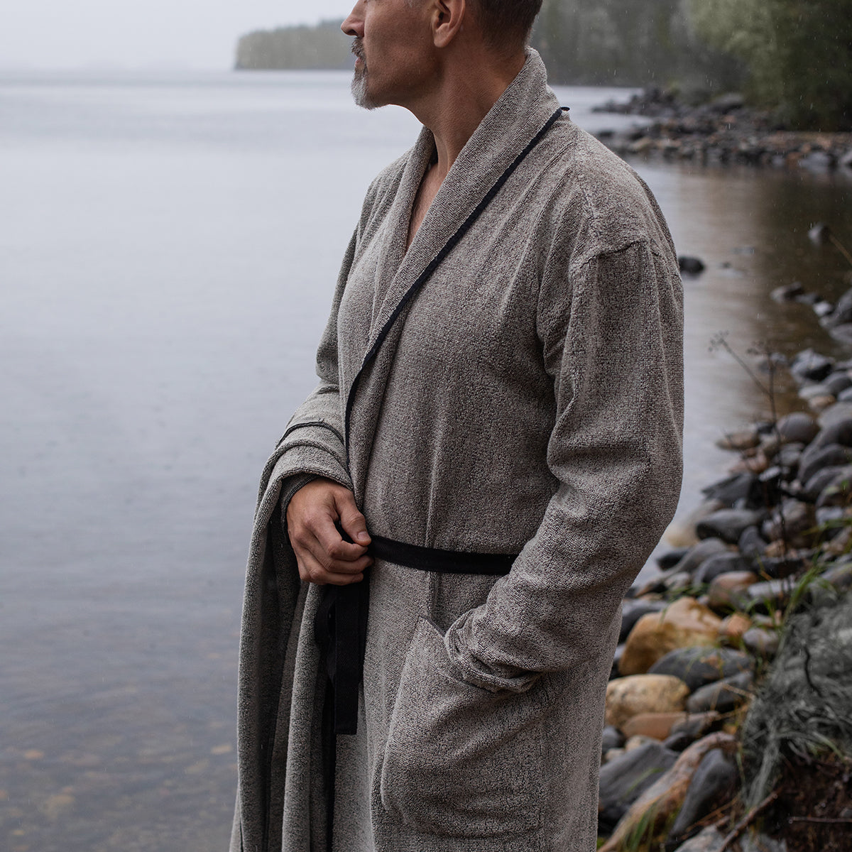 Lapuan Kankurit Kivi Black / Beige Bathrobe