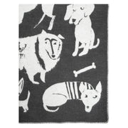 Lapuan Kankurit Koirapuisto Dark Grey / White Wool Throw Blanket