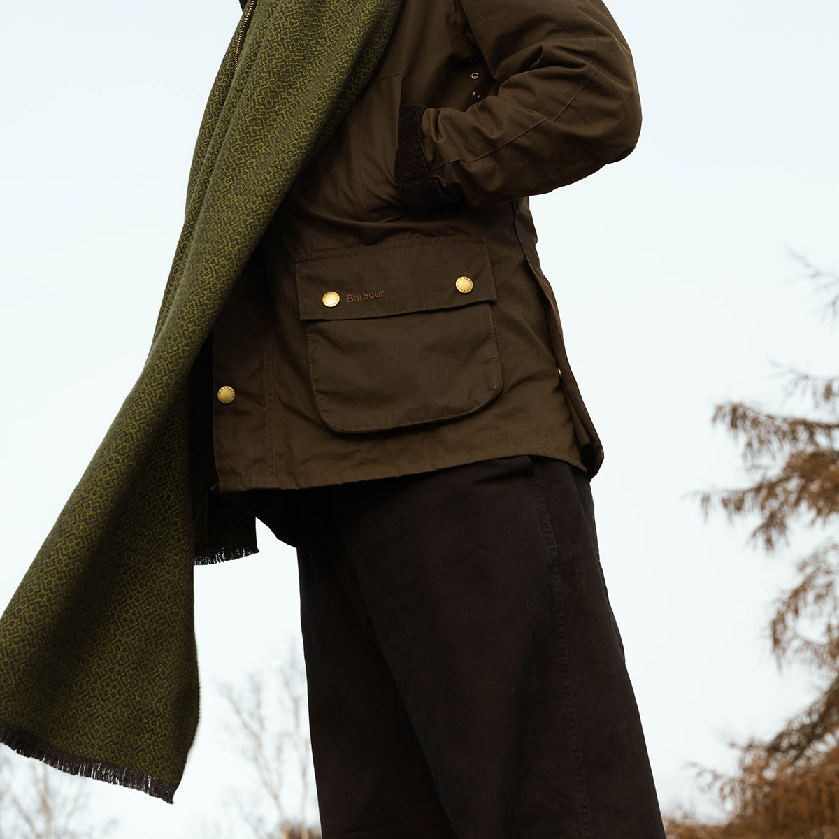 Lapuan Kankurit Koli Black / Olive Wool Scarf