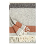 Lapuan Kankurit Lakeus Cream / Grey / Cinnamon Wool Throw Blanket
