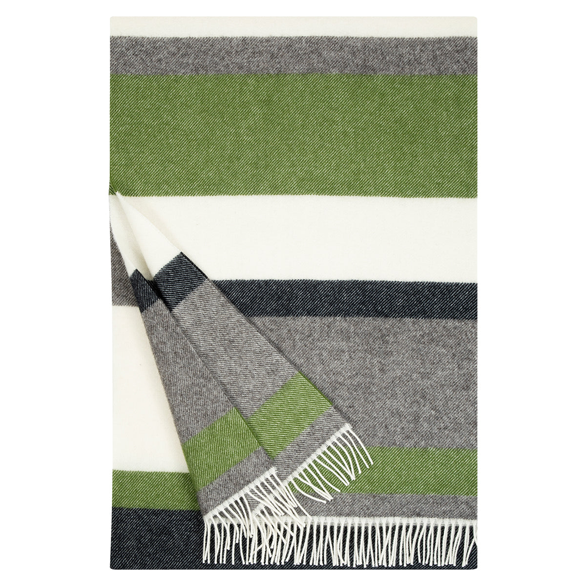 Lapuan Kankurit Lakeus Cream / Grey / Olive Wool Throw Blanket