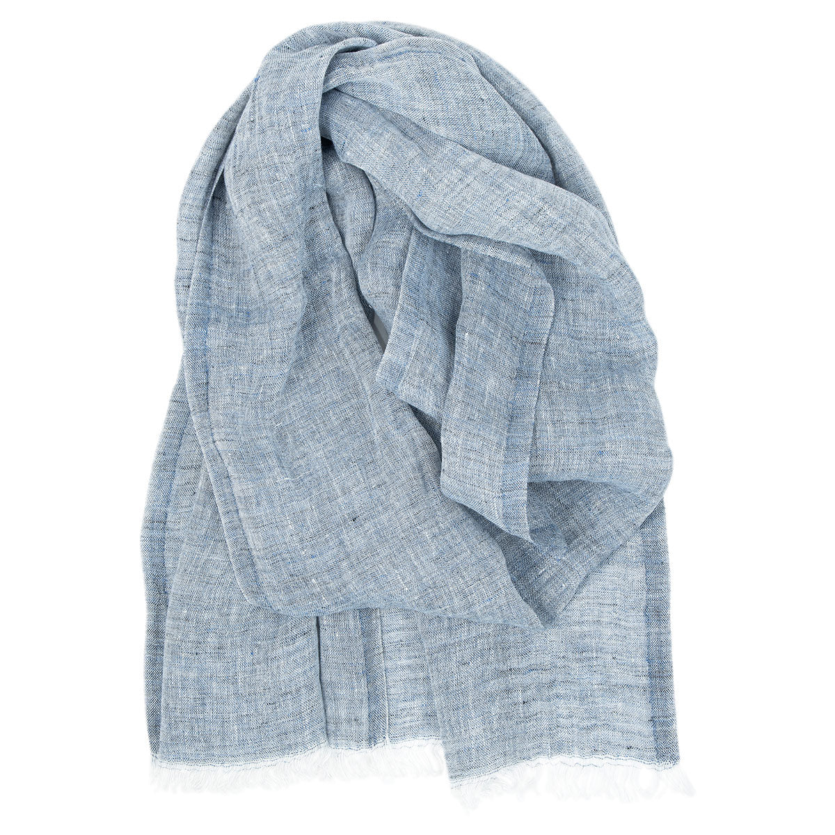 Lapuan Kankurit Lempi Melange Dark Blue Linen Scarf