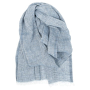 Lapuan Kankurit Lempi Melange Dark Blue Linen Scarf