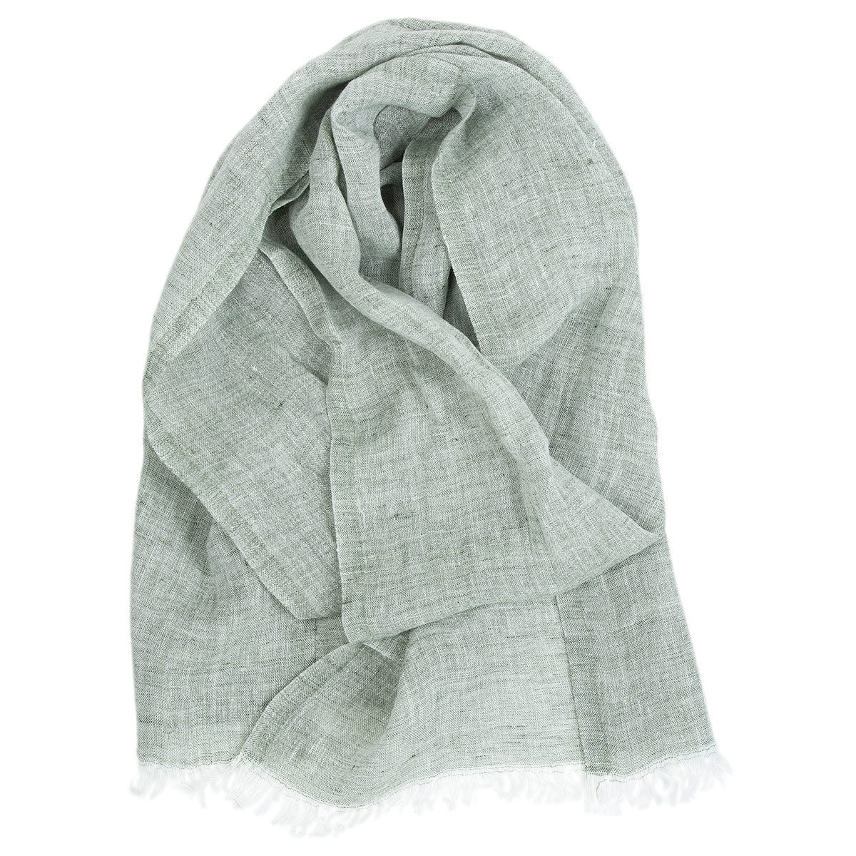 Lapuan Kankurit Lempi Melange Dark Green Linen Scarf