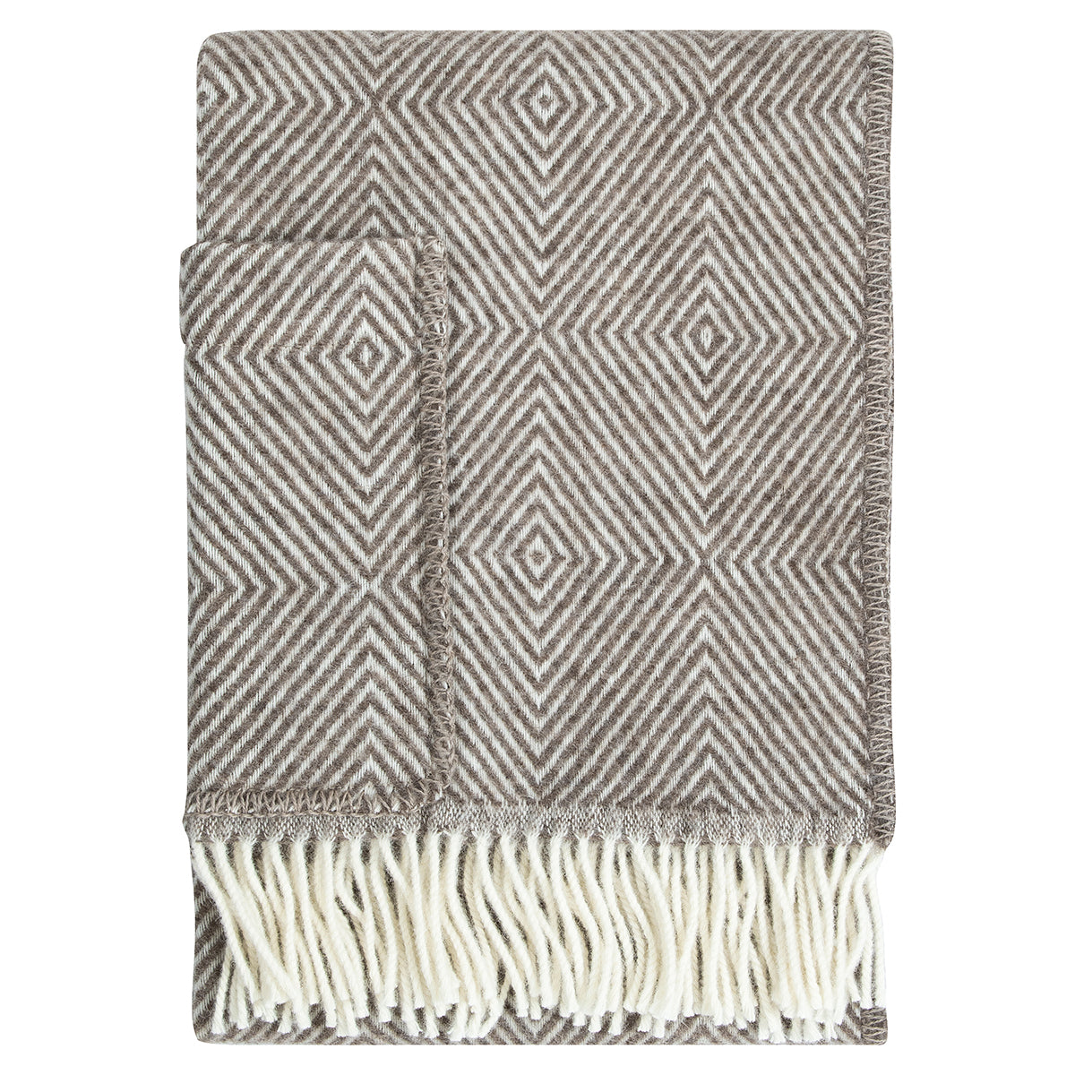 Lapuan Kankurit Maria Brown / White Wool Pocket Shawl