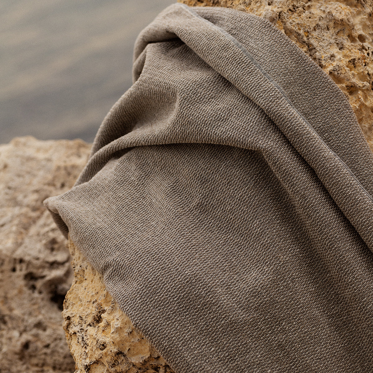 Lapuan Kankurit Meri Beige / Black Bath Towel