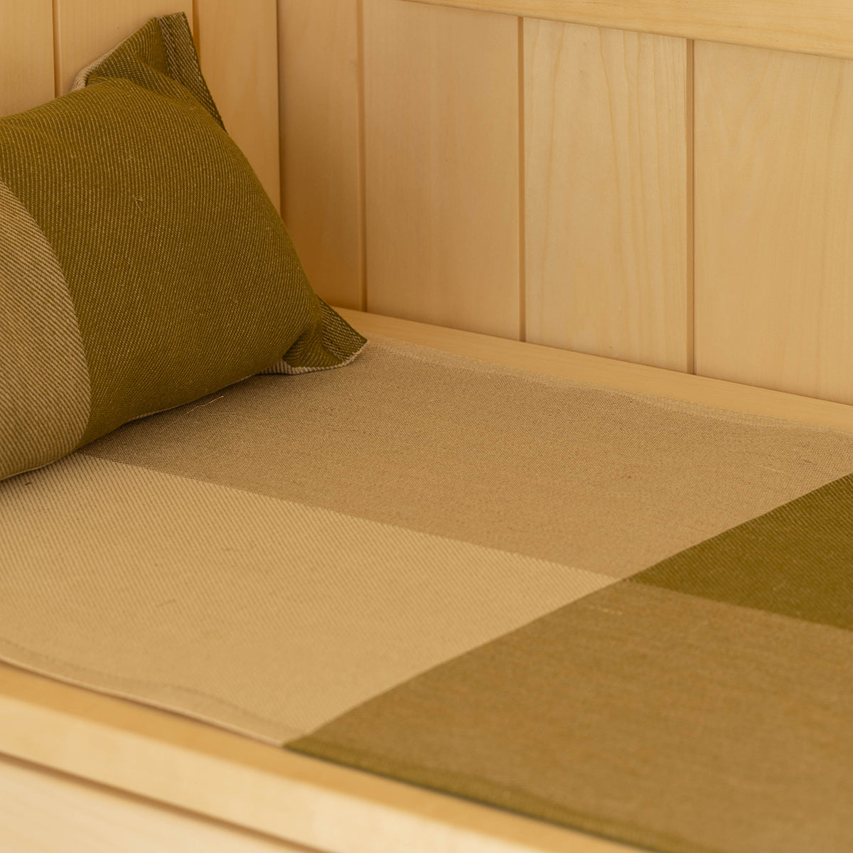 Lapuan Kankurit Saaristo Green / Beige Sauna Bench Cover
